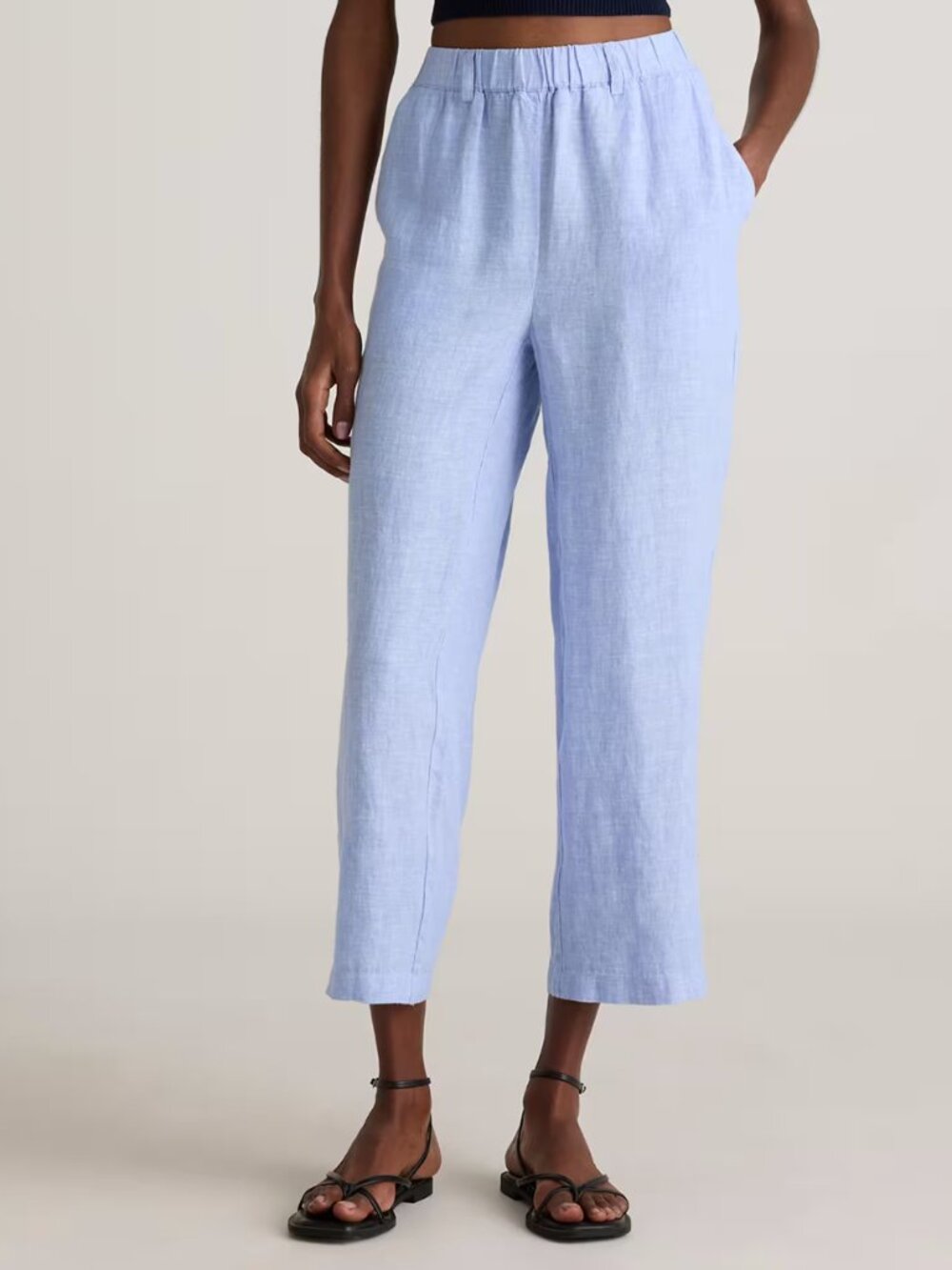 BNWT Quince 100% European Linen Pants, French Blue, S